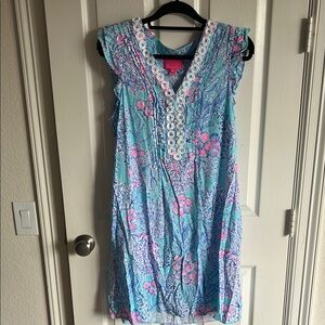 Lilly Pulitzer Blue and Pink Mini Dress